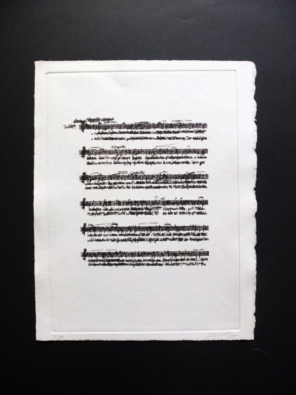 Oliver Beer, Call to Sound (signed & numbered etching)