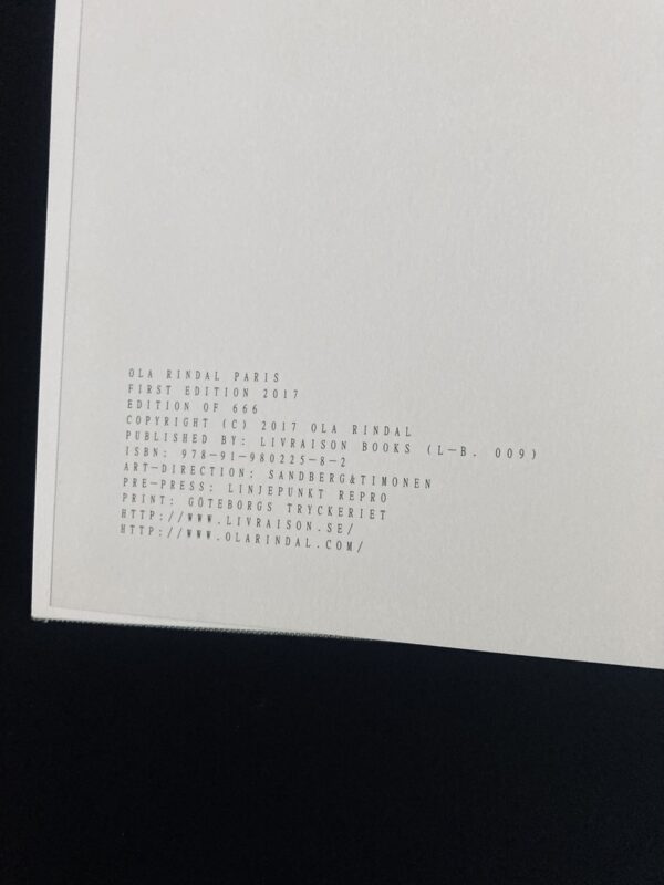 Ola Rindal, Paris (numbered)
