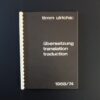 Timm Ulrichs, Ubersetzung - Translation - Traduction