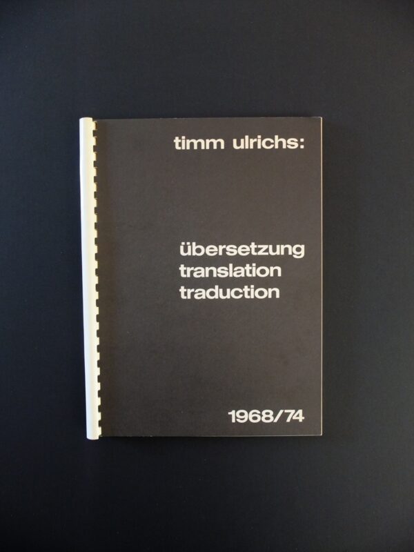 Ulrichs-1 Timm Ulrichs, Ubersetzung - Translation - Traduction