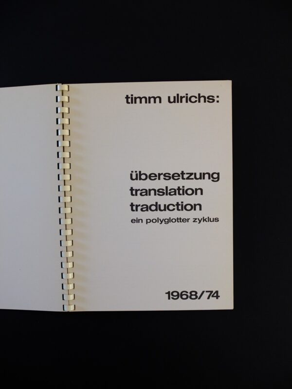 Timm Ulrichs, Ubersetzung - Translation - Traduction