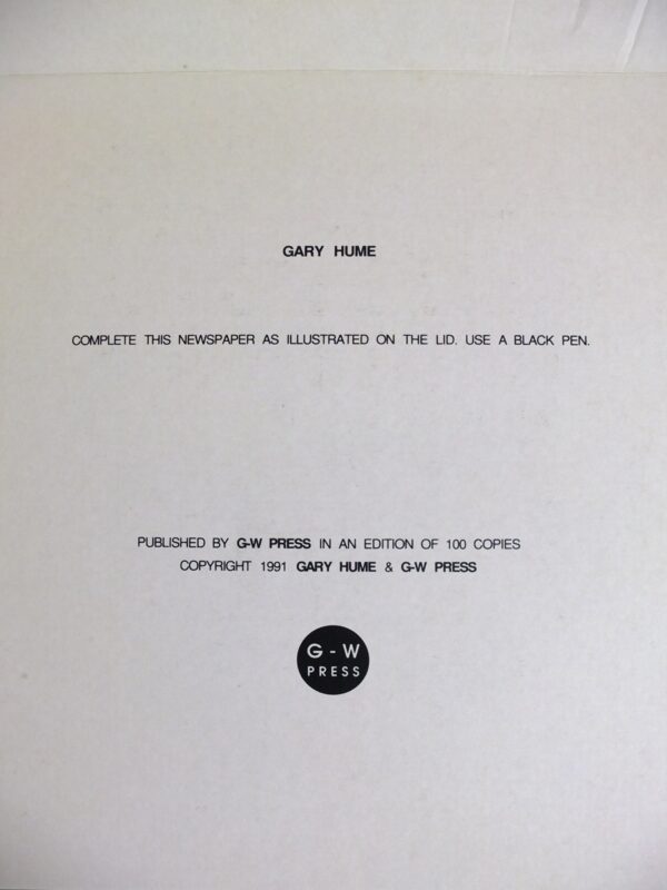 Hume-6 Gary Hume, International Herald Tribune (Signed & Numbered)