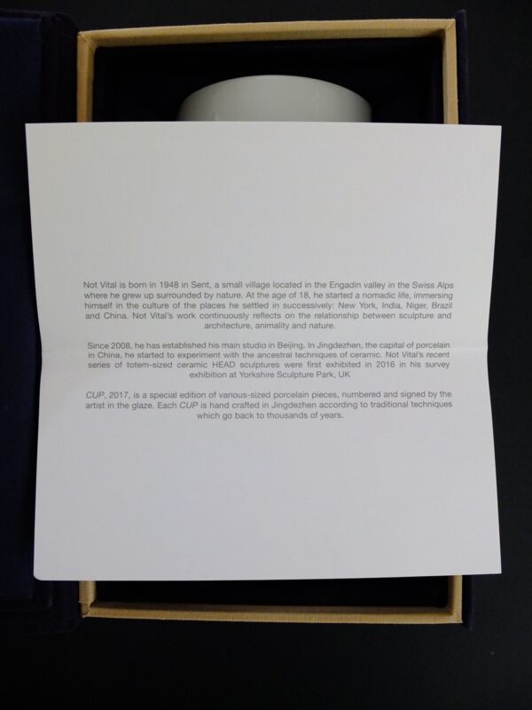Not Vital, CUP  (Signed & Numbered, Each Unique)